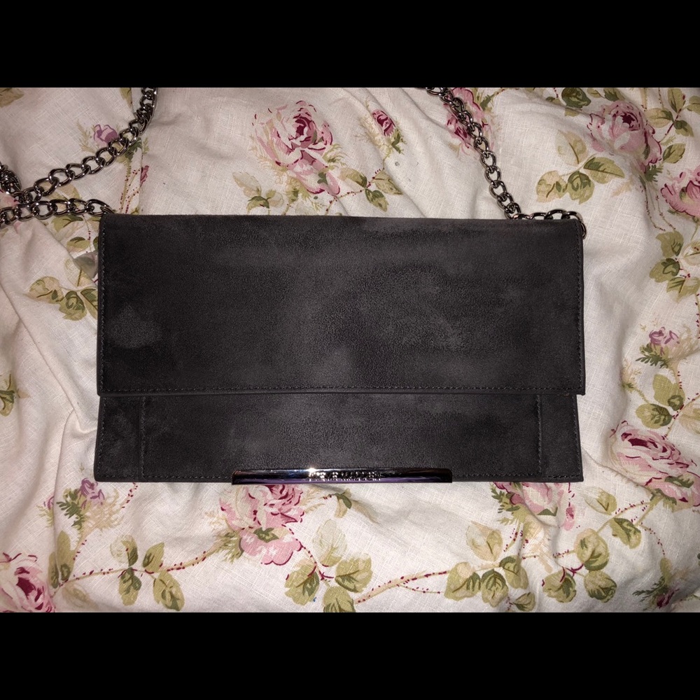 BMUSTHAV Gray suede crossbody bag